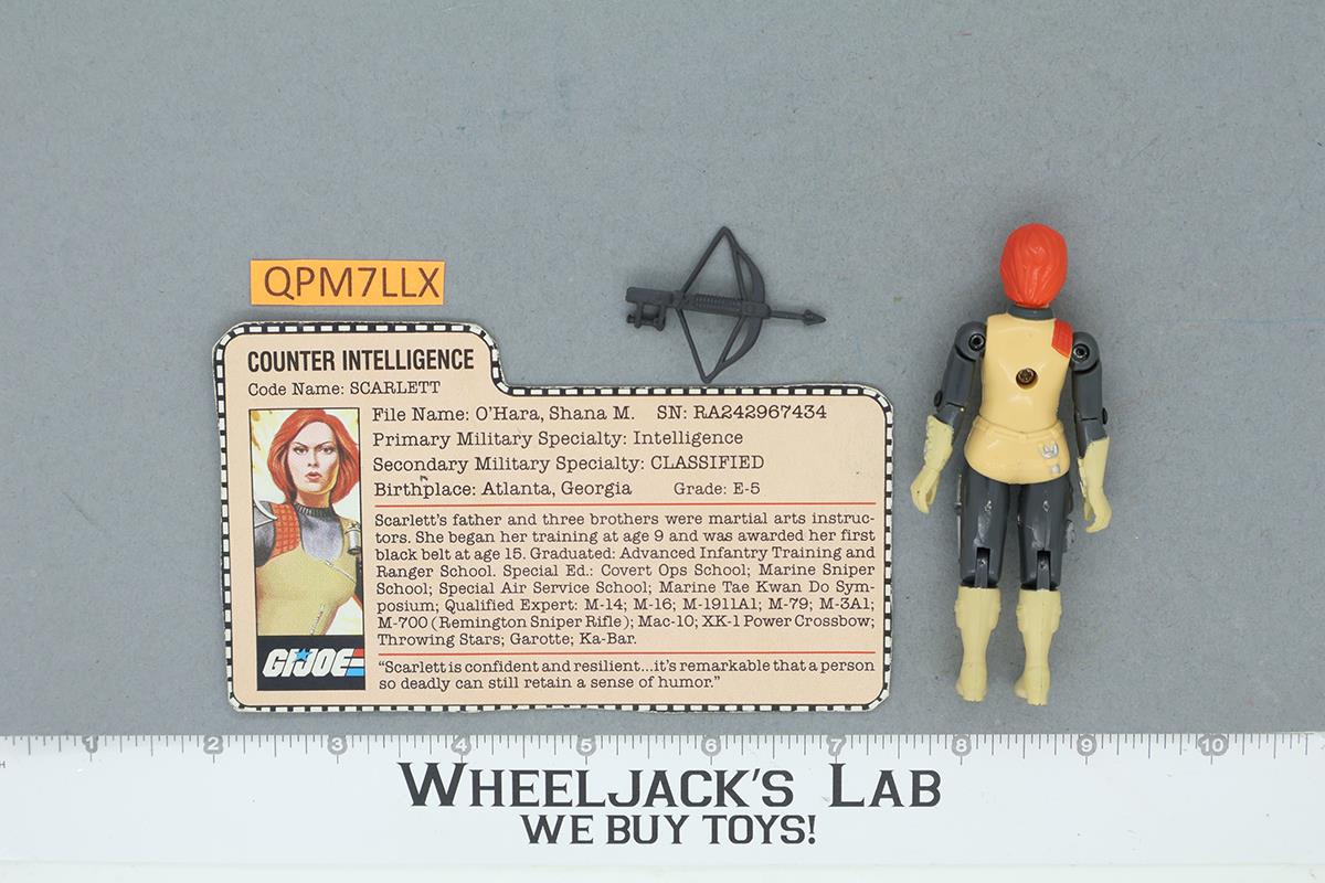 Scarlett V1 Straight Arm 100% Complete 1982 G.I. Joe Hasbro Vintage Figure
