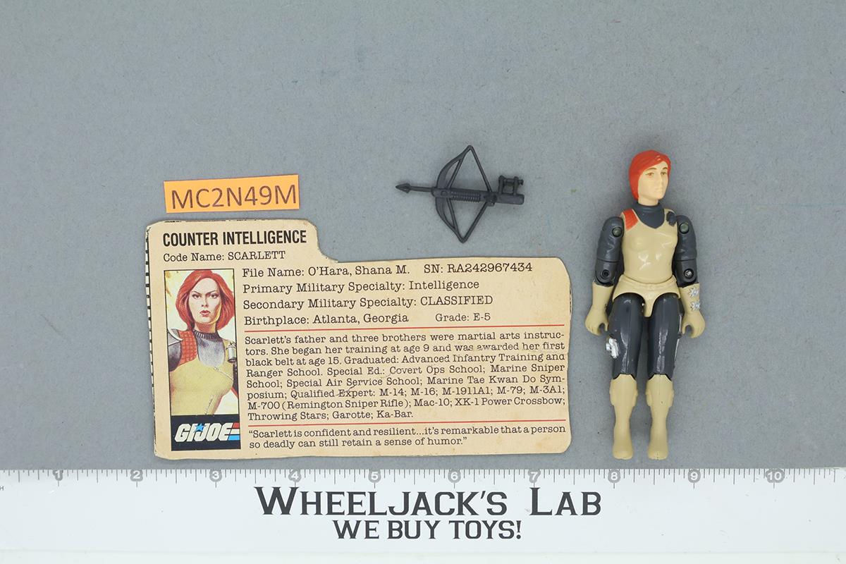 Scarlett V1.5 Swivel Arms 100% Complete G.I. Joe 1983 Hasbro Vintage Figure