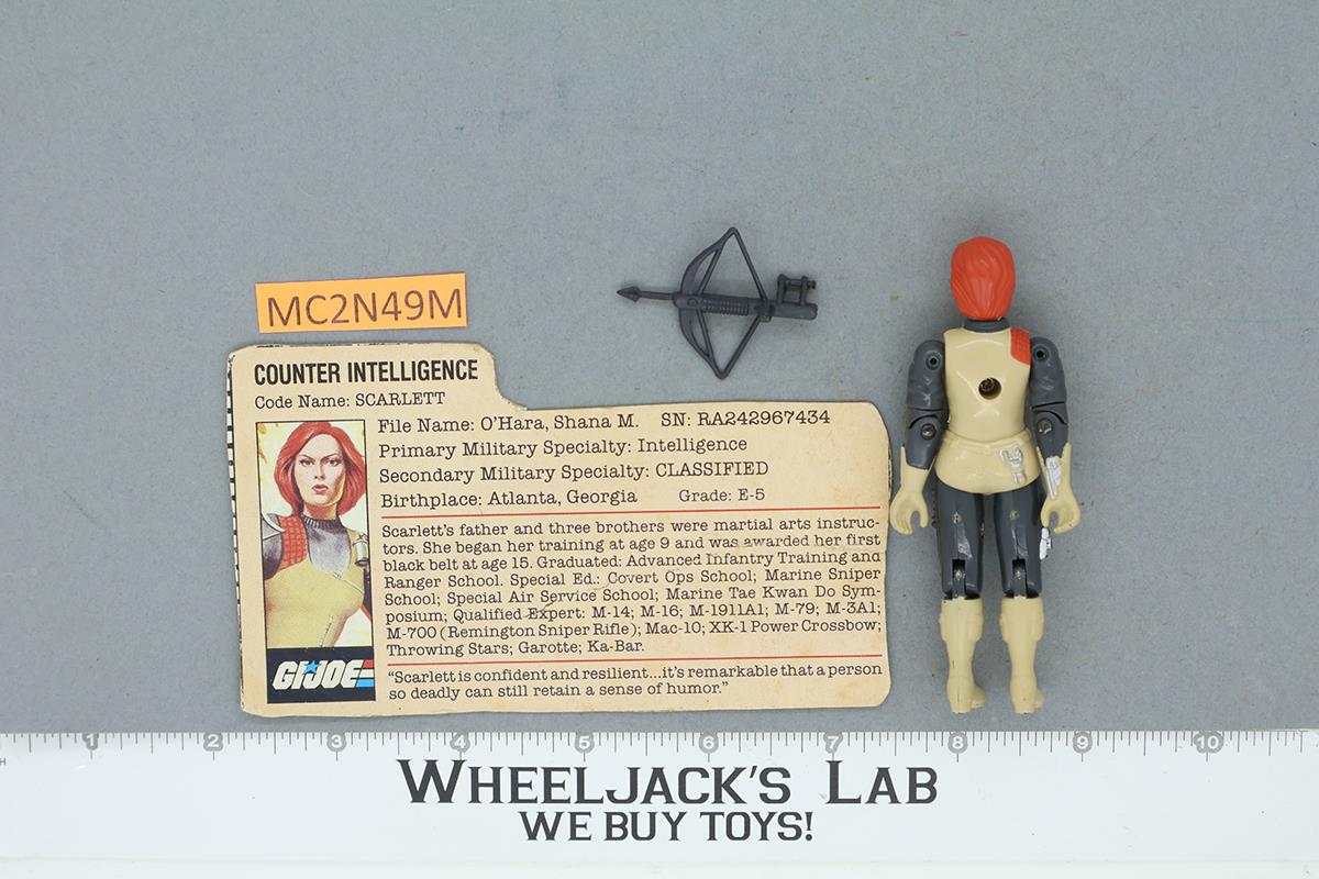 Scarlett V1.5 Swivel Arms 100% Complete G.I. Joe 1983 Hasbro Vintage Figure