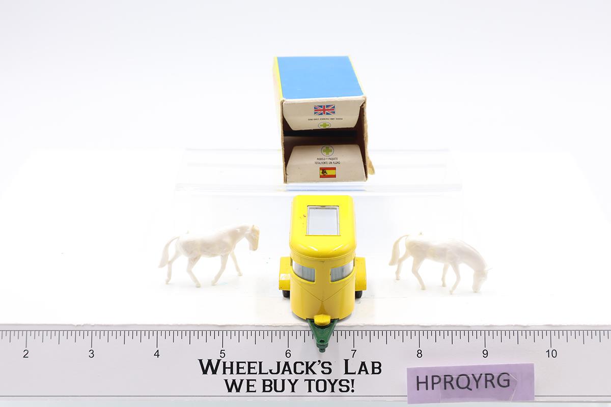 Pony Trailer W/ Horses No. 43 Lesney Matchbox Series 1960s Made In England W/Box