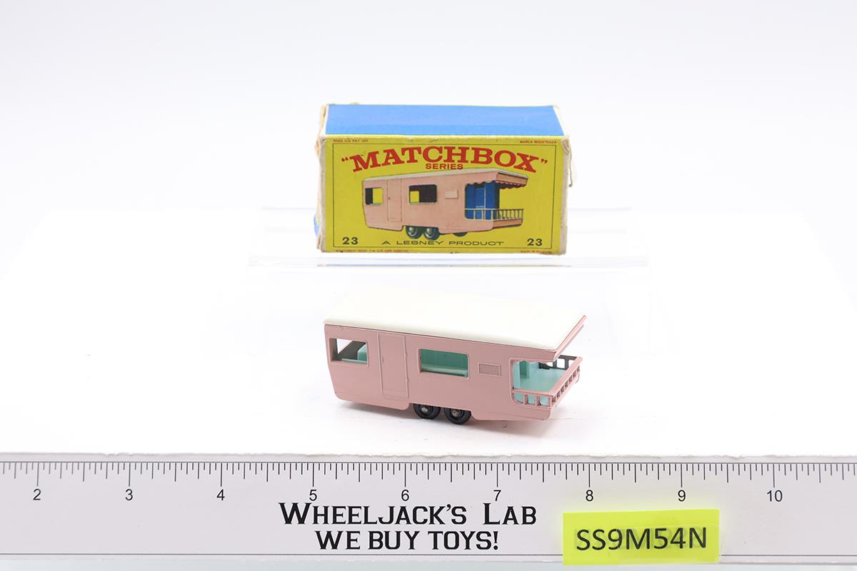 Trailer Caravan PINK Matchbox Series 23 Lesney Made In England w/ Original Box
