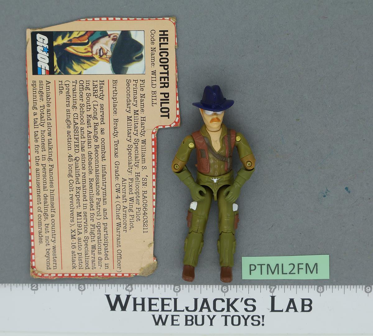 Wild Bill V1 100% Complete G.I. Joe 1983 Hasbro Vintage Action Figure
