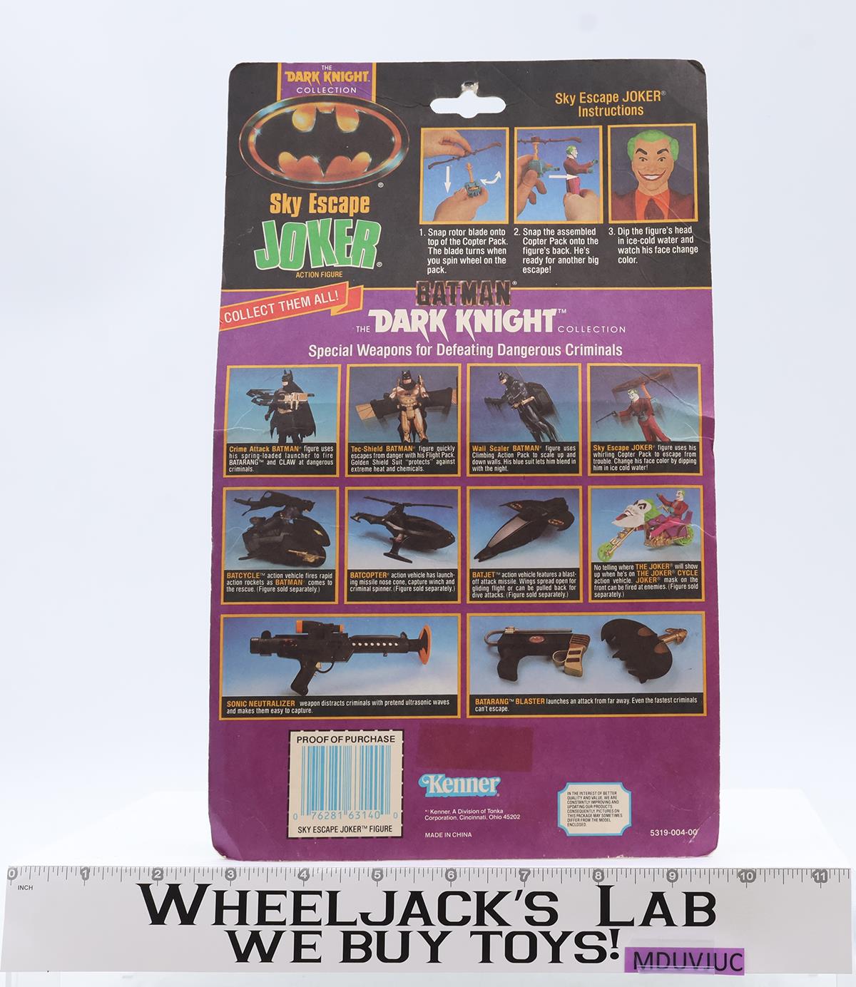 Sky Escape Joker Batman The Dark Knight Collection 1990 Kenner Figure NEW SEALED