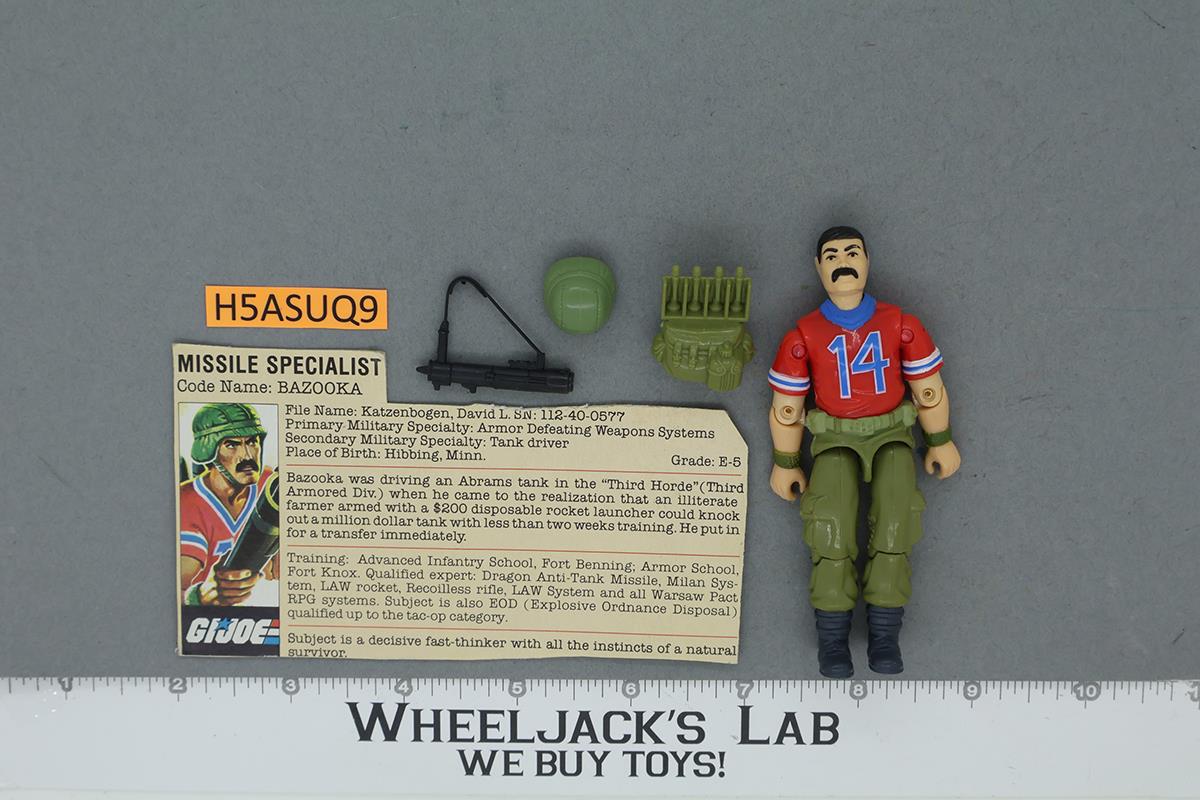 Bazooka V1 100% Complete G.I. Joe 1985 Hasbro Vintage Action Figure