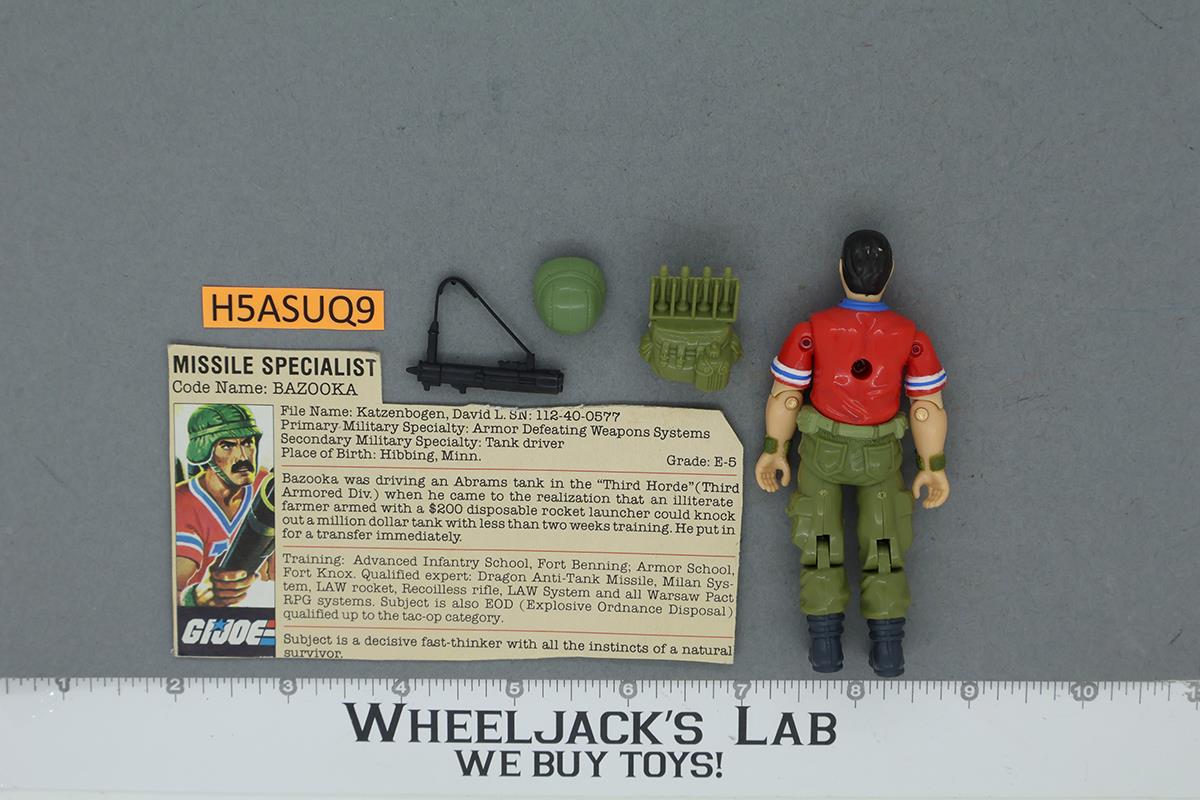 Bazooka V1 100% Complete G.I. Joe 1985 Hasbro Vintage Action Figure
