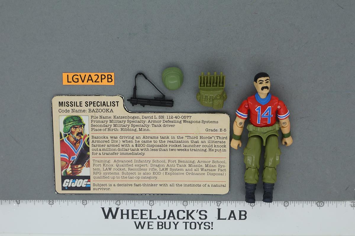 Bazooka V1 100% Complete G.I. Joe 1985 Hasbro Vintage Action Figure