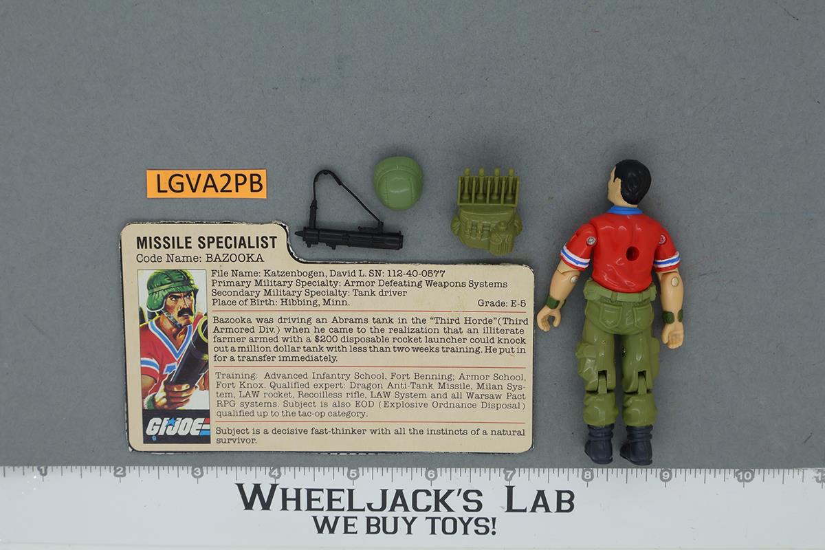 Bazooka V1 100% Complete G.I. Joe 1985 Hasbro Vintage Action Figure