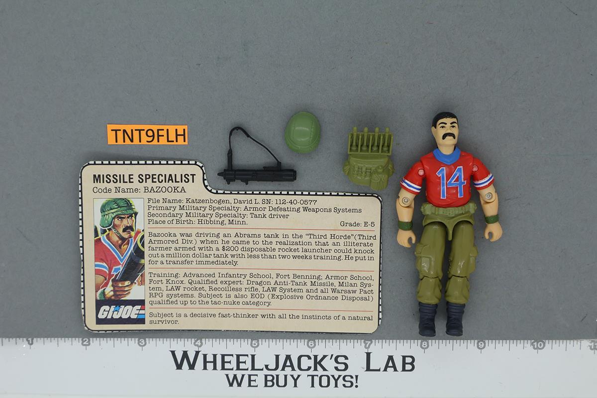 Bazooka V1 100% Complete G.I. Joe 1985 Hasbro Vintage Action Figure