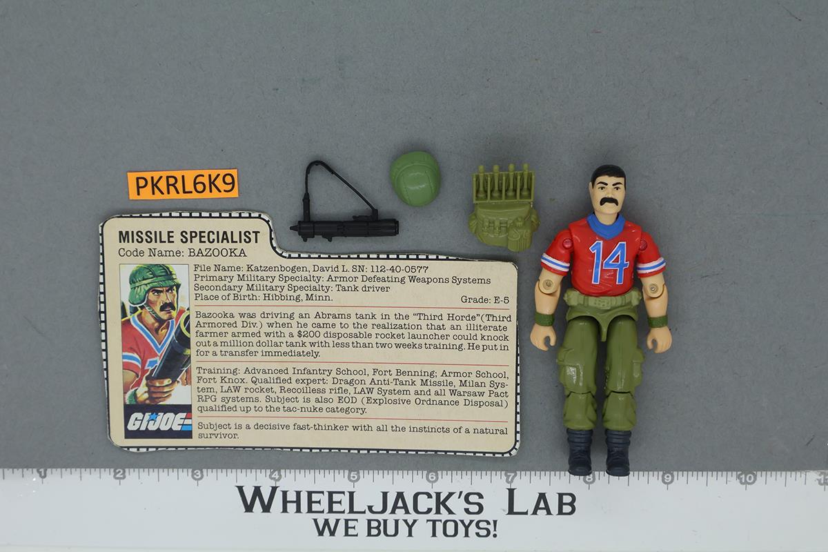 Bazooka V1 100% Complete G.I. Joe 1985 Hasbro Vintage Action Figure