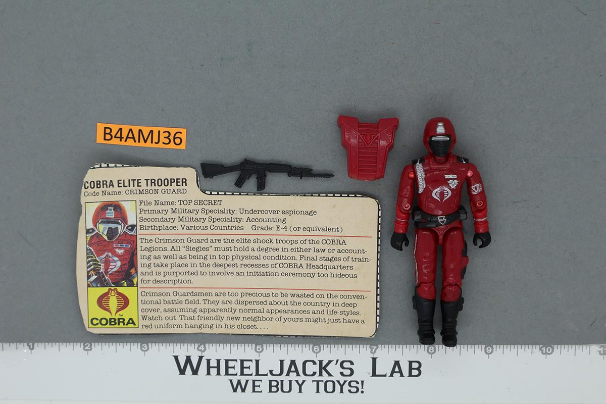 Crimson Guard V1 100% Complete G.I. Joe 1985 Hasbro Vintage Action Figure
