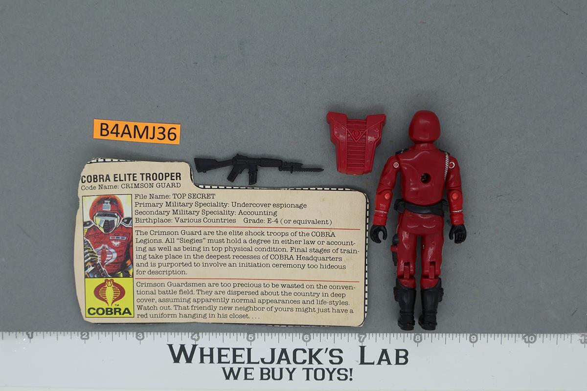 Crimson Guard V1 100% Complete G.I. Joe 1985 Hasbro Vintage Action Figure