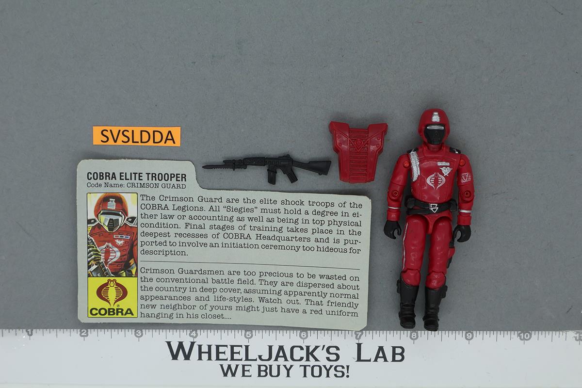Crimson Guard V1 100% Complete G.I. Joe 1985 Hasbro Vintage Action Figure