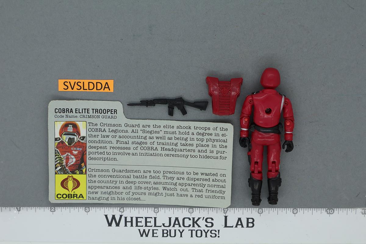 Crimson Guard V1 100% Complete G.I. Joe 1985 Hasbro Vintage Action Figure