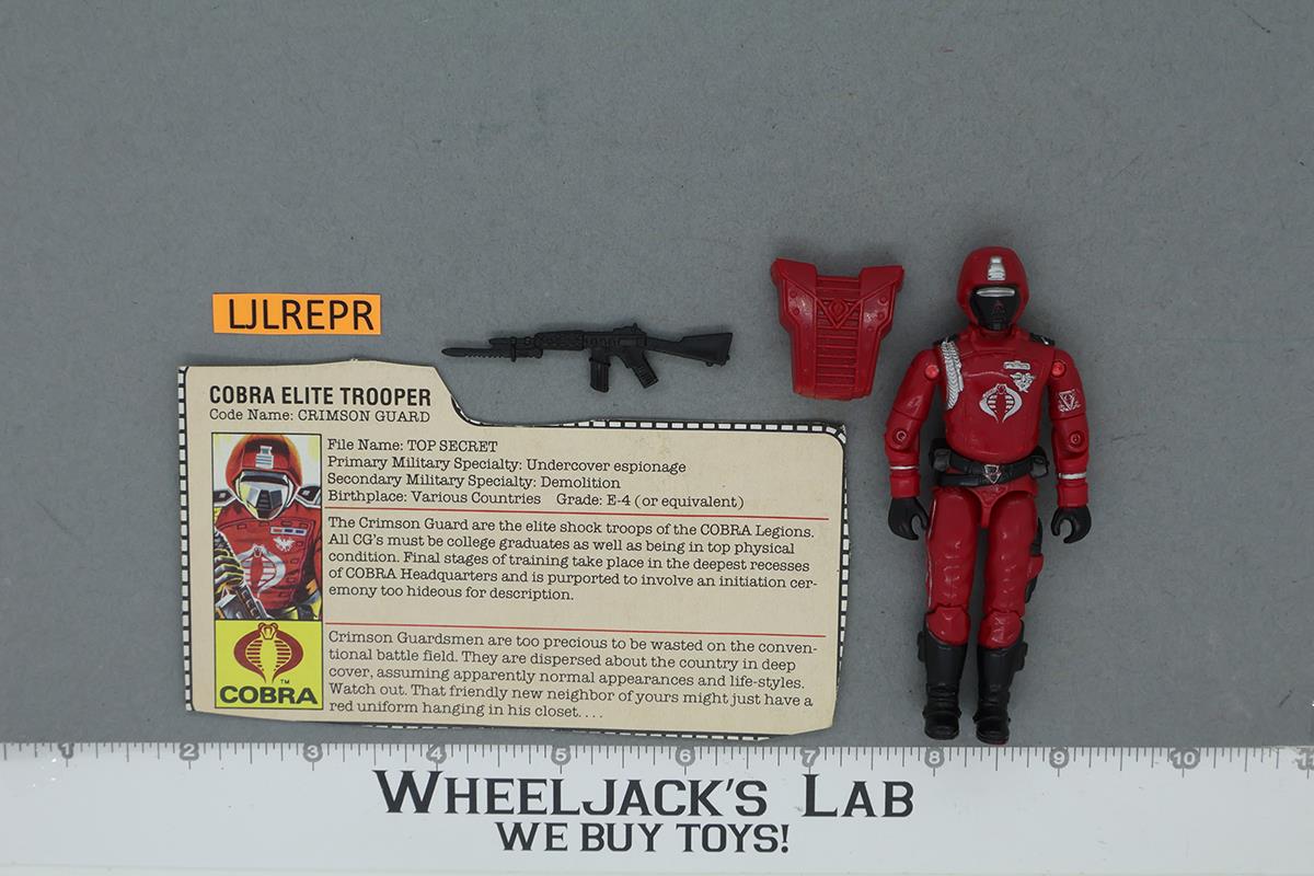 Crimson Guard V1 100% Complete G.I. Joe 1985 Hasbro Vintage Action Figure