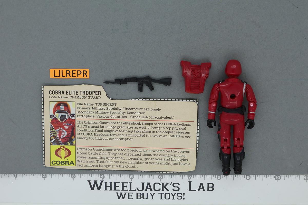 Crimson Guard V1 100% Complete G.I. Joe 1985 Hasbro Vintage Action Figure