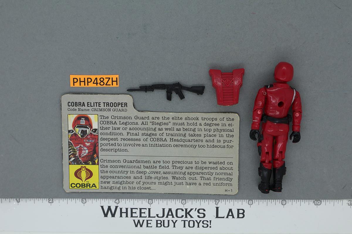 Crimson Guard V1 100% Complete G.I. Joe 1985 Hasbro Vintage Action Figure