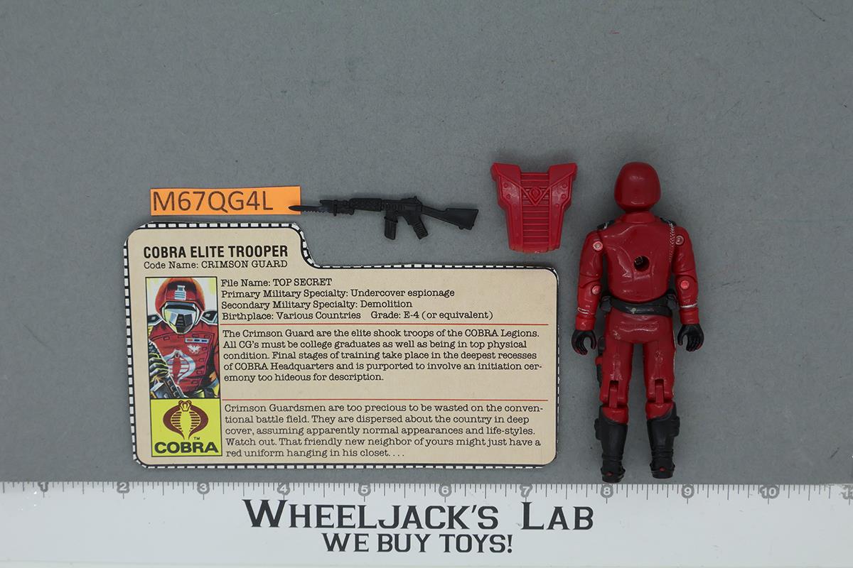 Crimson Guard V1 100% Complete G.I. Joe 1985 Hasbro Vintage Action Figure