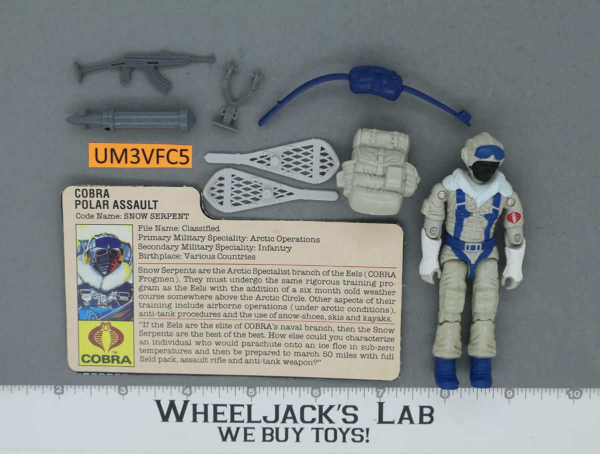 Snow Serpent V1 100% Complete G.I. Joe 1985 Hasbro Vintage Action Figure
