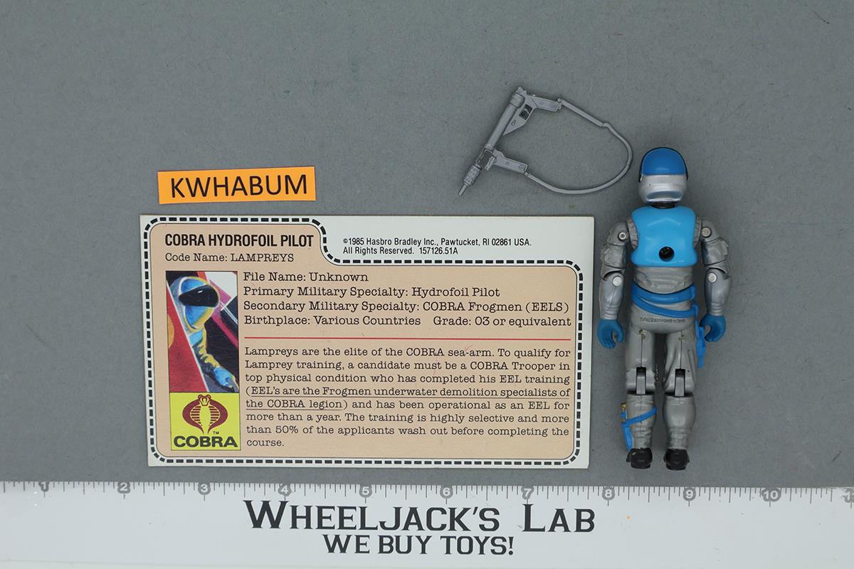 Lampreys V1 100% Complete G.I. Joe 1985 Hasbro Vintage Action Figure