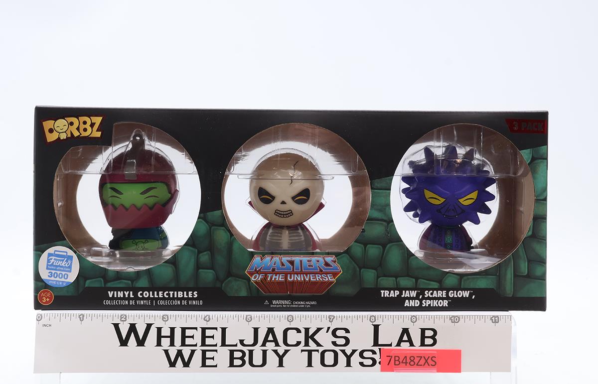 Trap Jaw Scare Glow & Spikor Masters of the Universe Funko Dorbz 3-Pack NEW