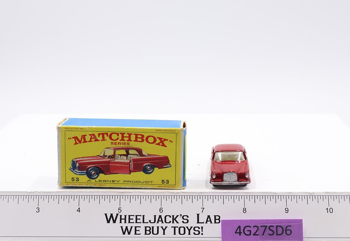 Mercedes-Benz Coupe 53 Lesney Matchbox Series 1960's Made In England Red