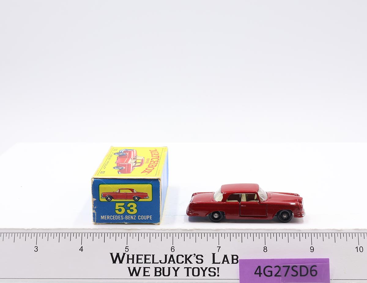 Mercedes-Benz Coupe 53 Lesney Matchbox Series 1960's Made In England Red