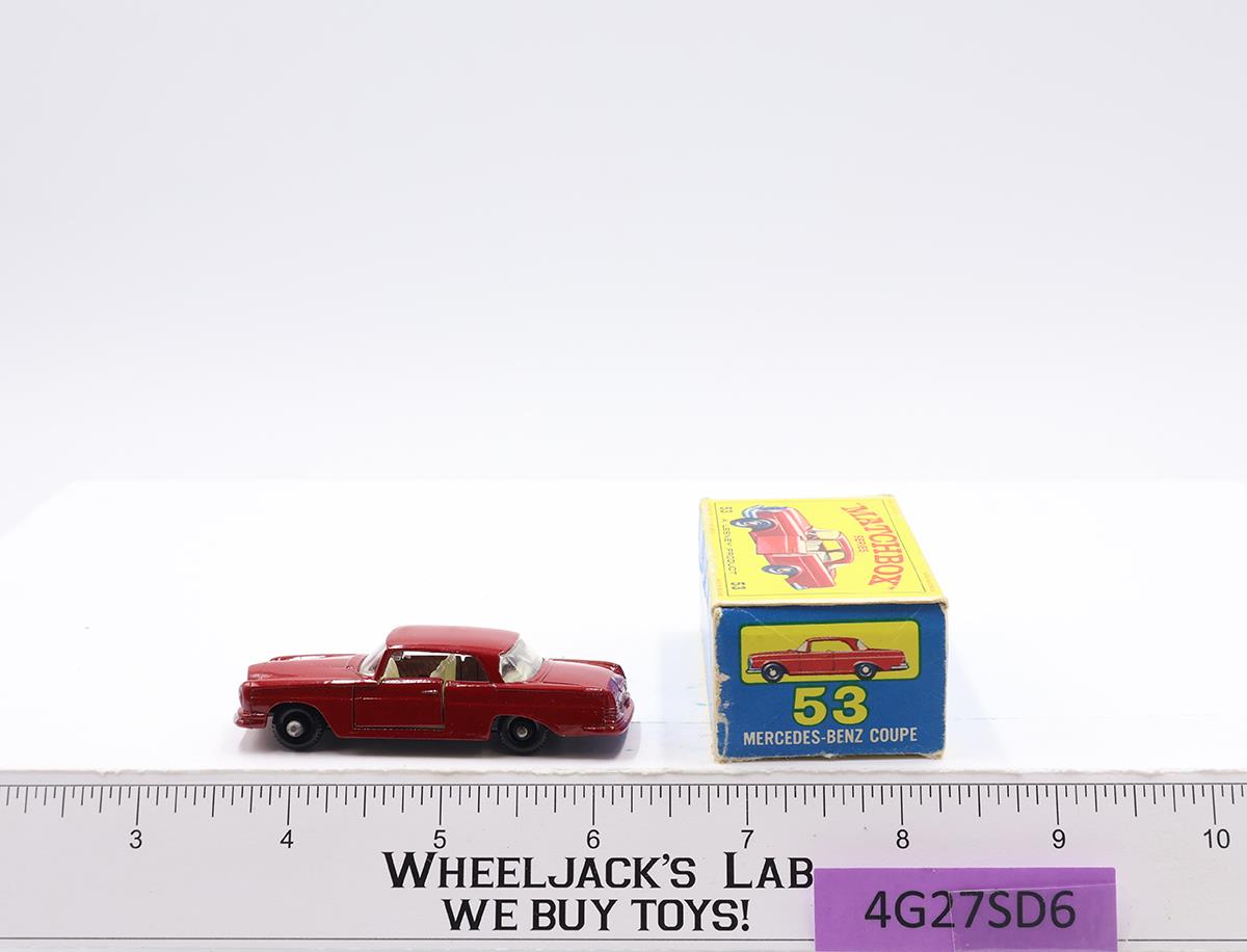 Mercedes-Benz Coupe 53 Lesney Matchbox Series 1960's Made In England Red