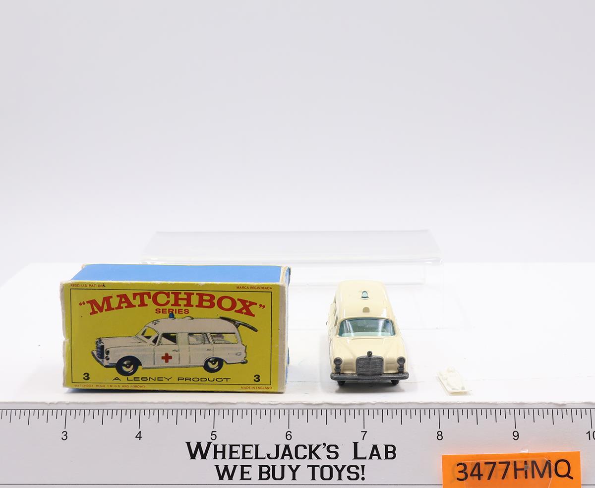 Mercedes-Benz Binz Ambulance No. 3 Lesney Matchbox Series 1960's Made In England