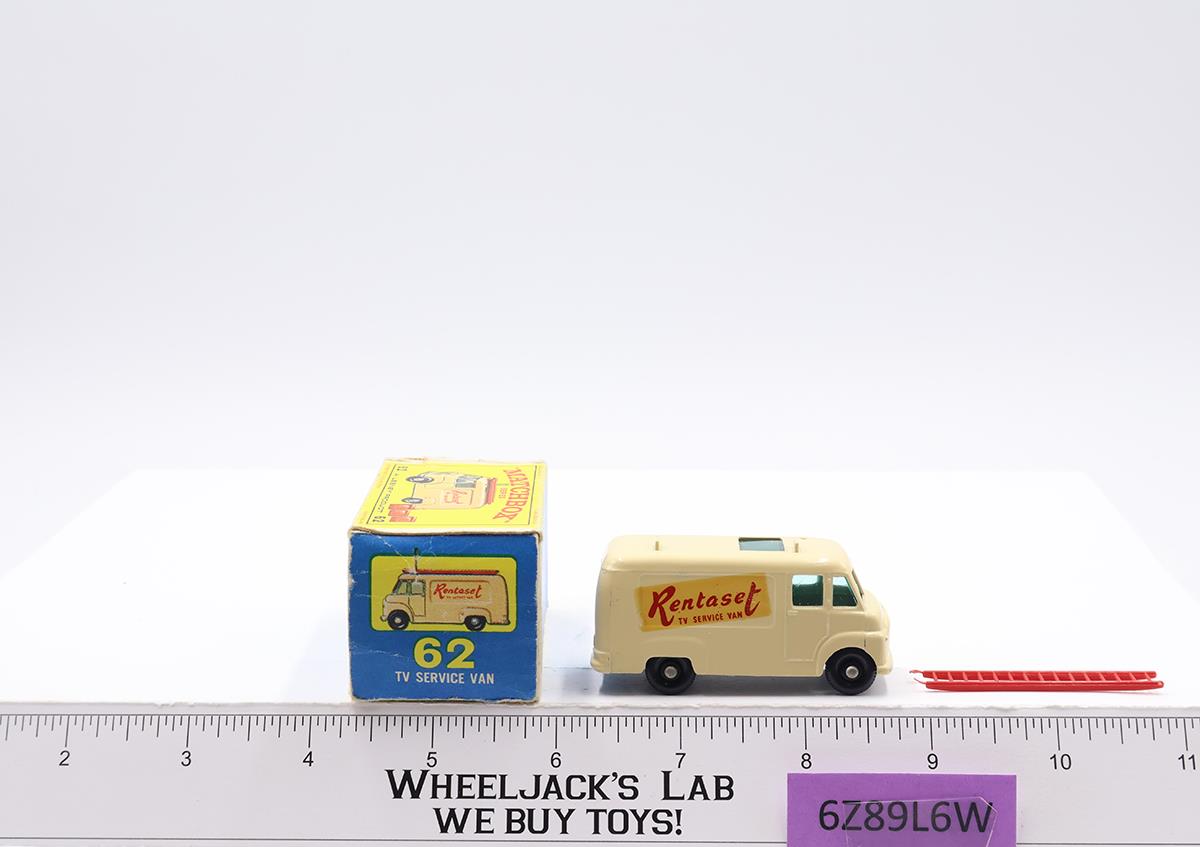 TV Service Van No. 62 Lesney Matchbox Series 1960's Made In England Original Box