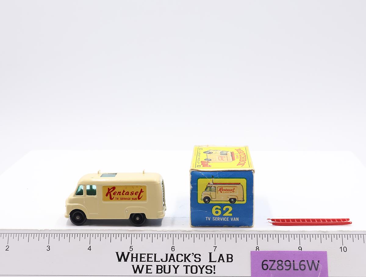 TV Service Van No. 62 Lesney Matchbox Series 1960's Made In England Original Box