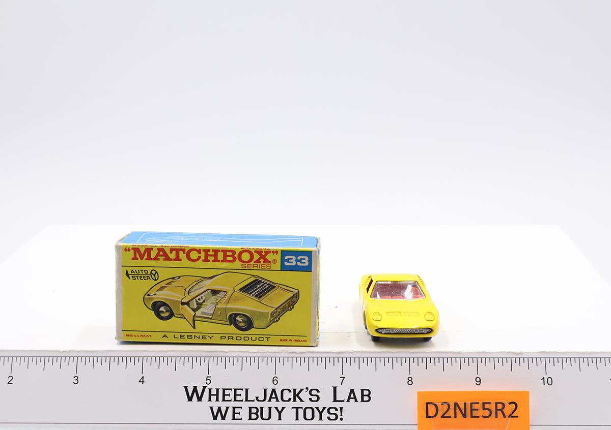 Lamborghini Miura P400 No. 33 Lesney Matchbox Series 1960's Made In England