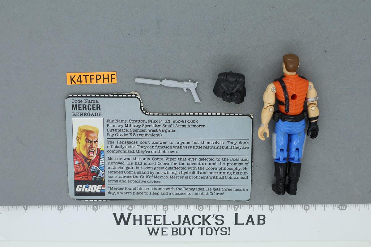 Mercer V1 100% Complete G.I. Joe 1987 Hasbro Vintage Action Figure