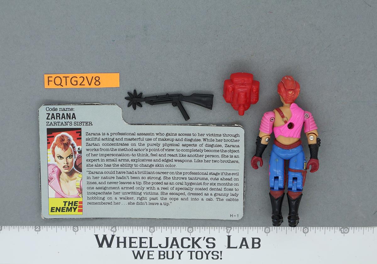 Zarana V1 100% Complete G.I. Joe 1986 Hasbro Vintage Action Figure