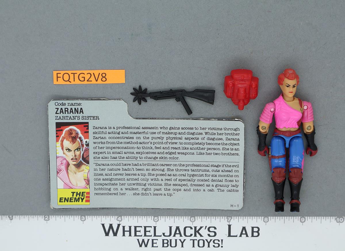 Zarana V1 100% Complete G.I. Joe 1986 Hasbro Vintage Action Figure