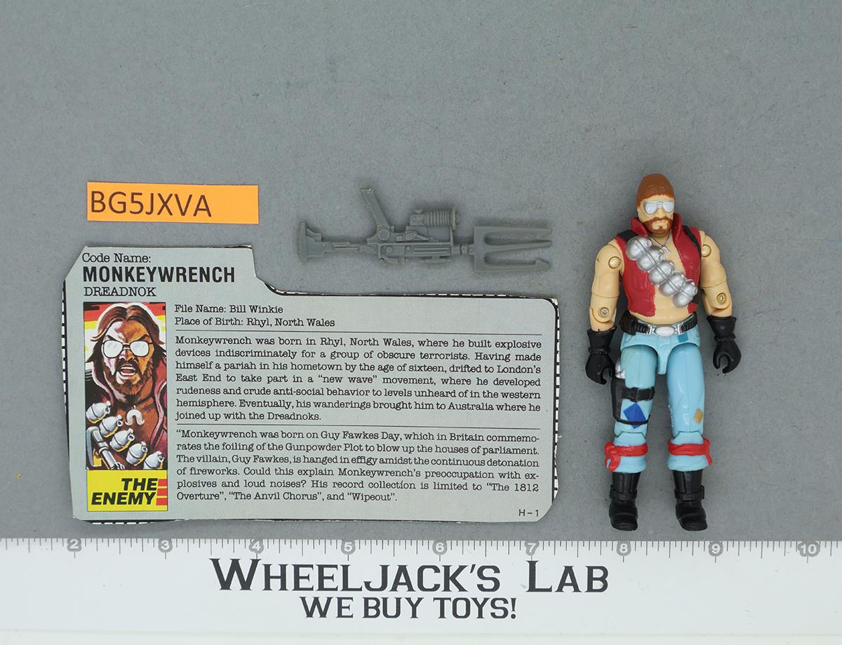 Monkeywrench V1 100% Complete G.I. Joe 1986 Hasbro Vintage Action Figure