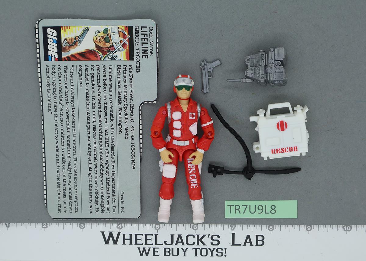 Lifeline V1 100% Complete 1986 G.I. Joe Hasbro Vintage Action Figure