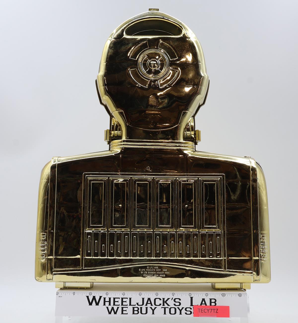 C-3PO Action Figure Storage Case W/ INSERT + Stickers Star Wars 1983 Kenner