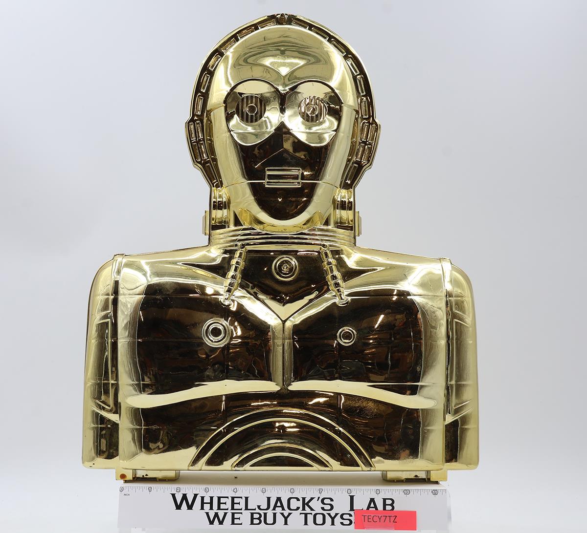 C-3PO Action Figure Storage Case W/ INSERT + Stickers Star Wars 1983 Kenner