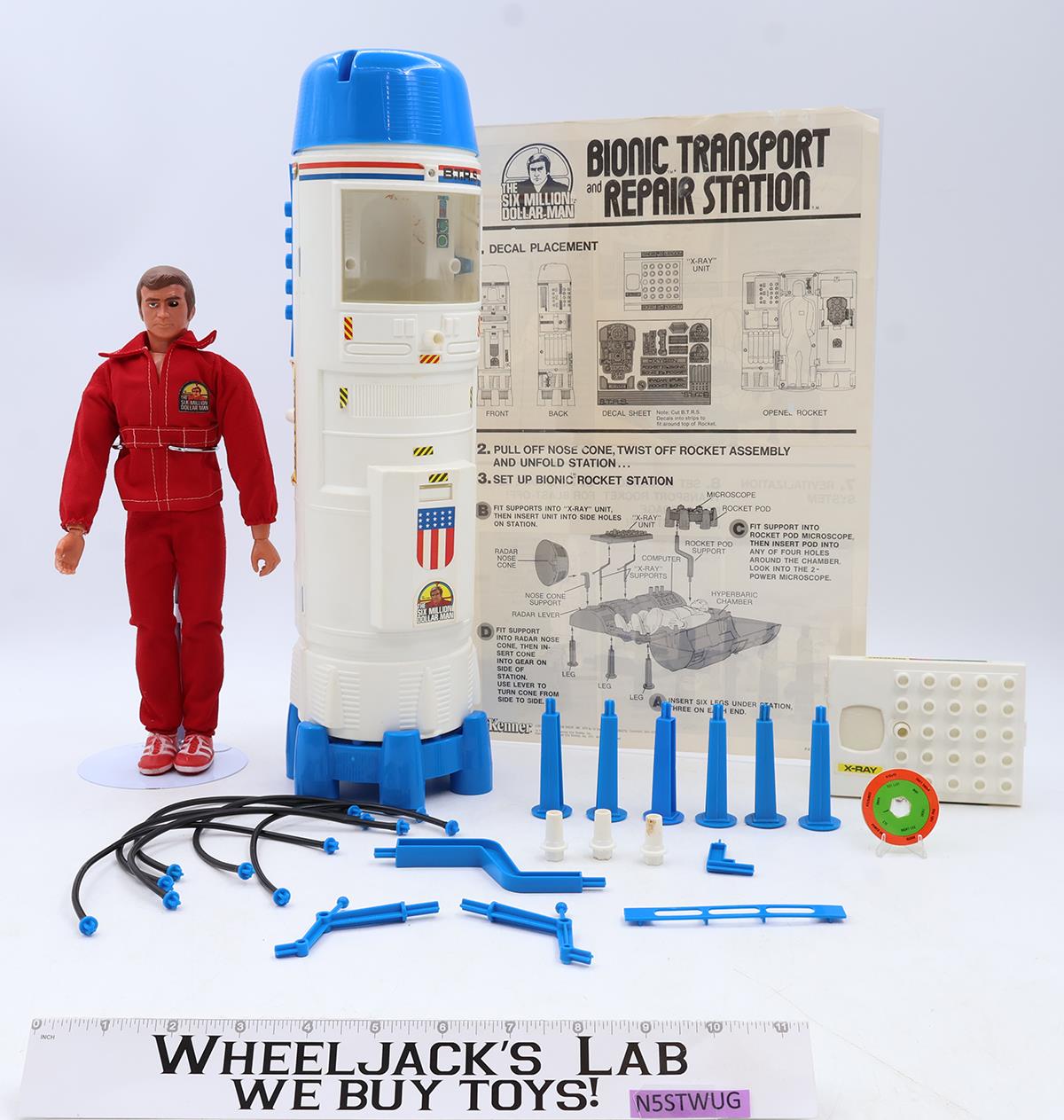 Bionic Transport & Repair Station Complete Box & Figure Six Million Dollar Man