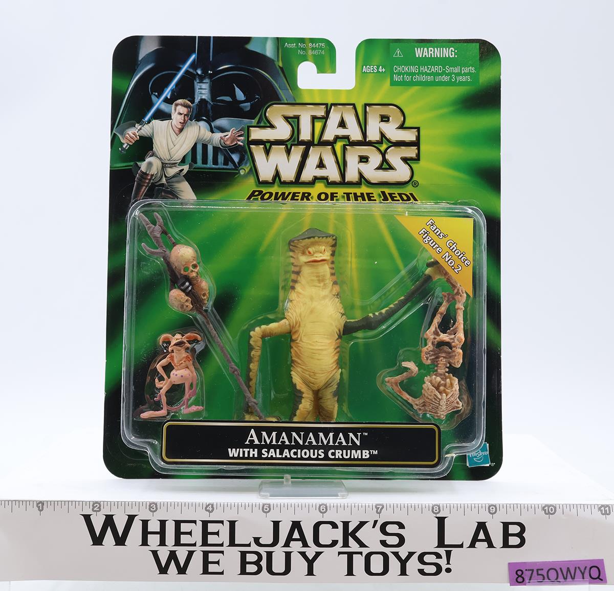 Amanaman Star Wars Power of the Jedi POTJ 2001 Hasbro Figure NEW MOSC SEALED