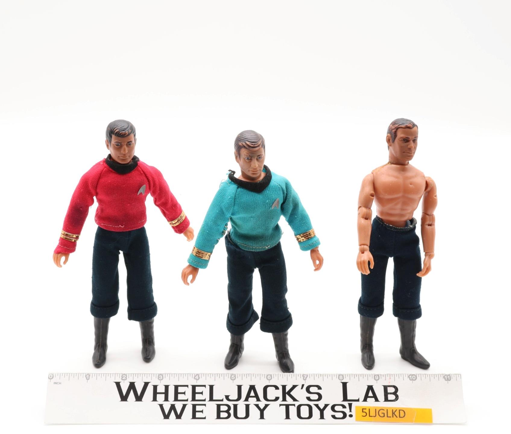 Captain Kirk Spock Scottie Star Trek 1974 Mego Vintage 8" Vintage Action Figures