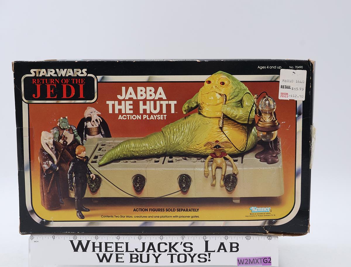 Jabba the Hutt Action Playset 100% Complete W/ Insert Star Wars 1983 Kenner