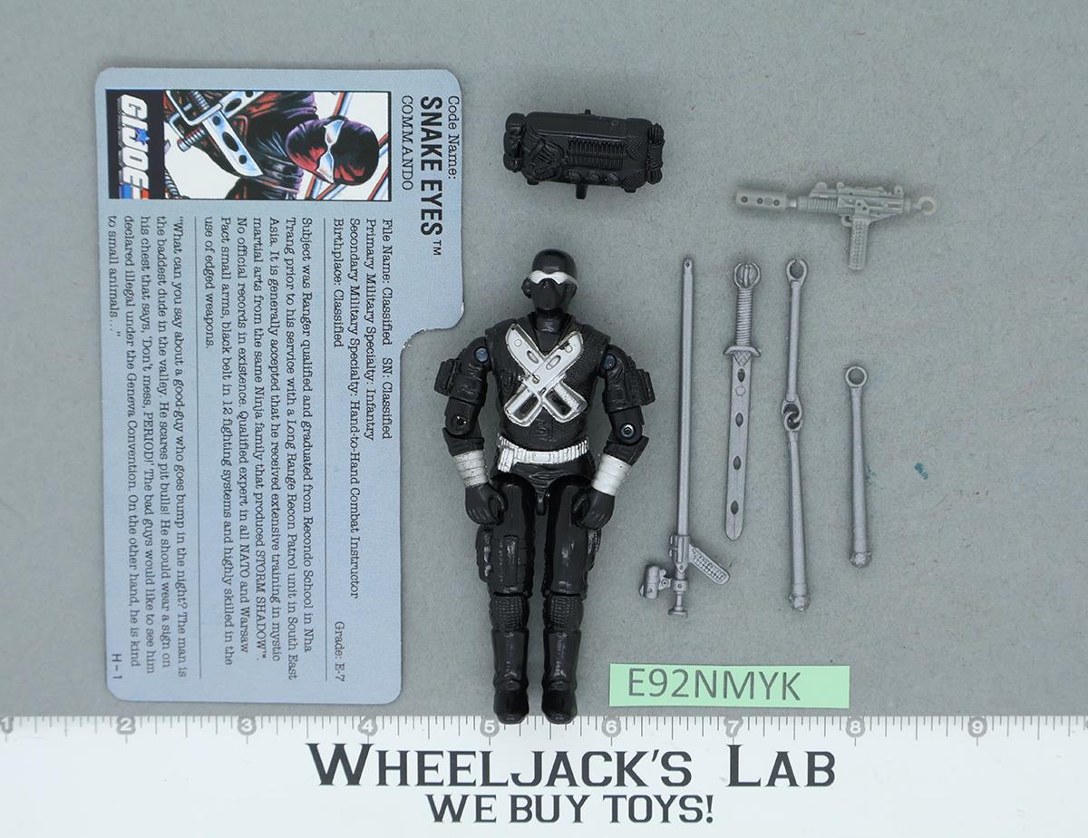 Snake Eyes V3 100% Complete G.I. Joe 1988 Hasbro Vintage Action Figure