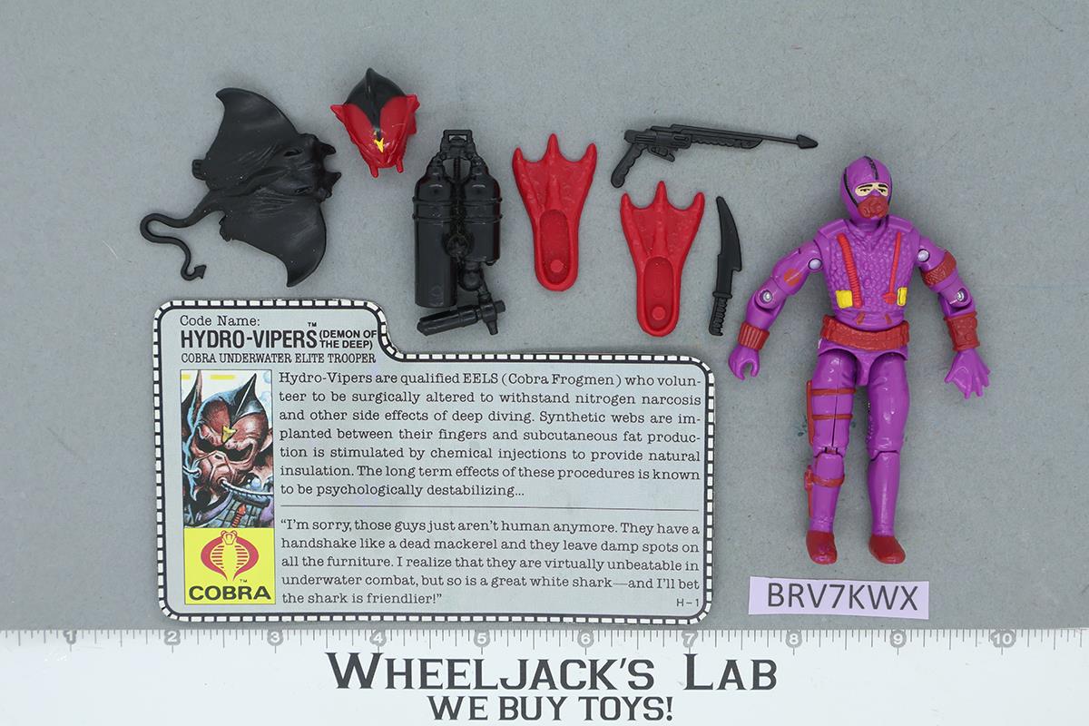Hydro-Viper V1 100% Complete G.I. Joe 1988 Hasbro Vintage Action Figure