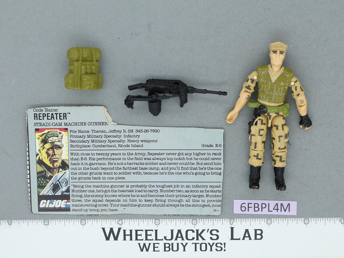 Repeater V1 100% Complete G.I. Joe 1988 Hasbro Vintage Action Figure