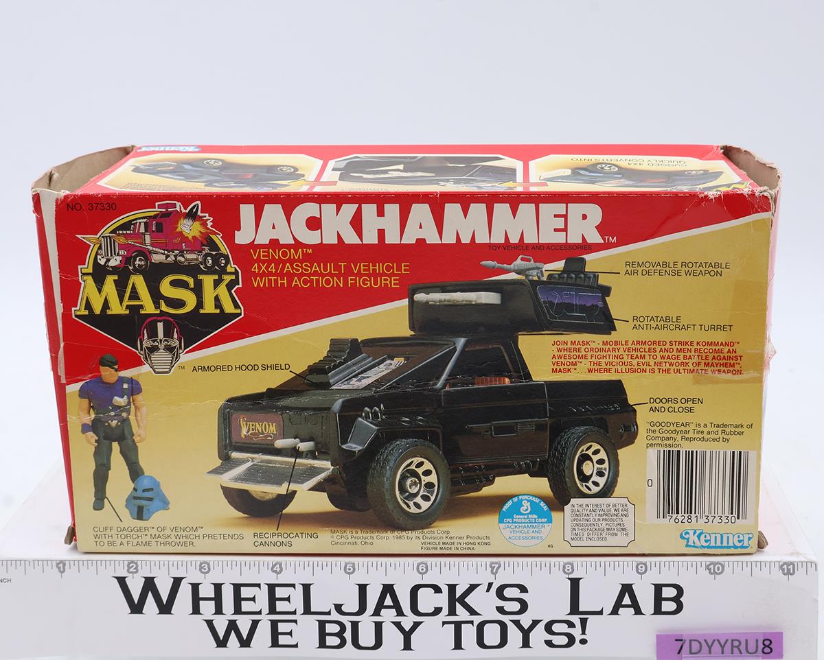 Jackhammer W/ Cliff Dagger & BOX 100% Complete MASK 1985 Kenner Vehicle
