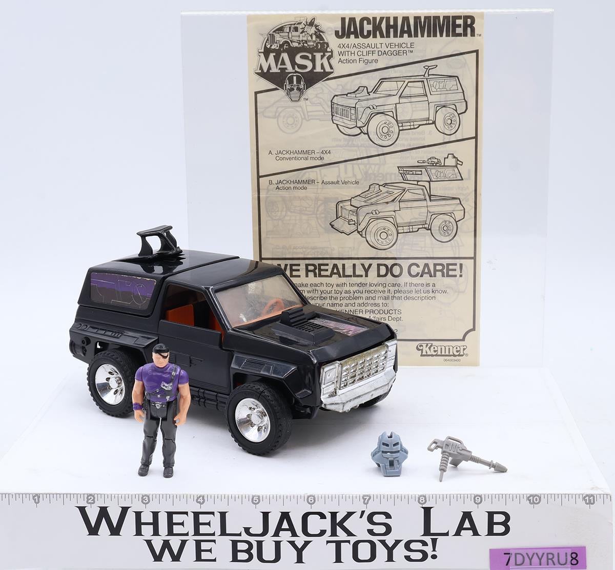 Jackhammer W/ Cliff Dagger & BOX 100% Complete MASK 1985 Kenner Vehicle