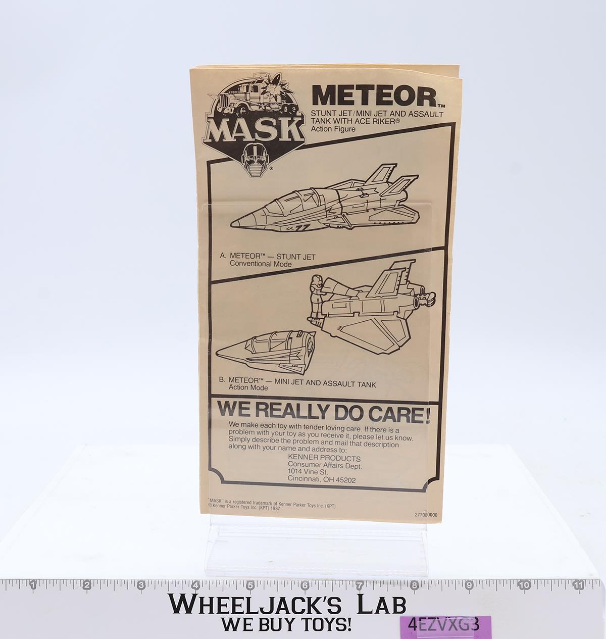 Meteor W/ Ace Riker 100% Complete W/Box MASK M.A.S.K. 1987 Kenner Action Vehicle
