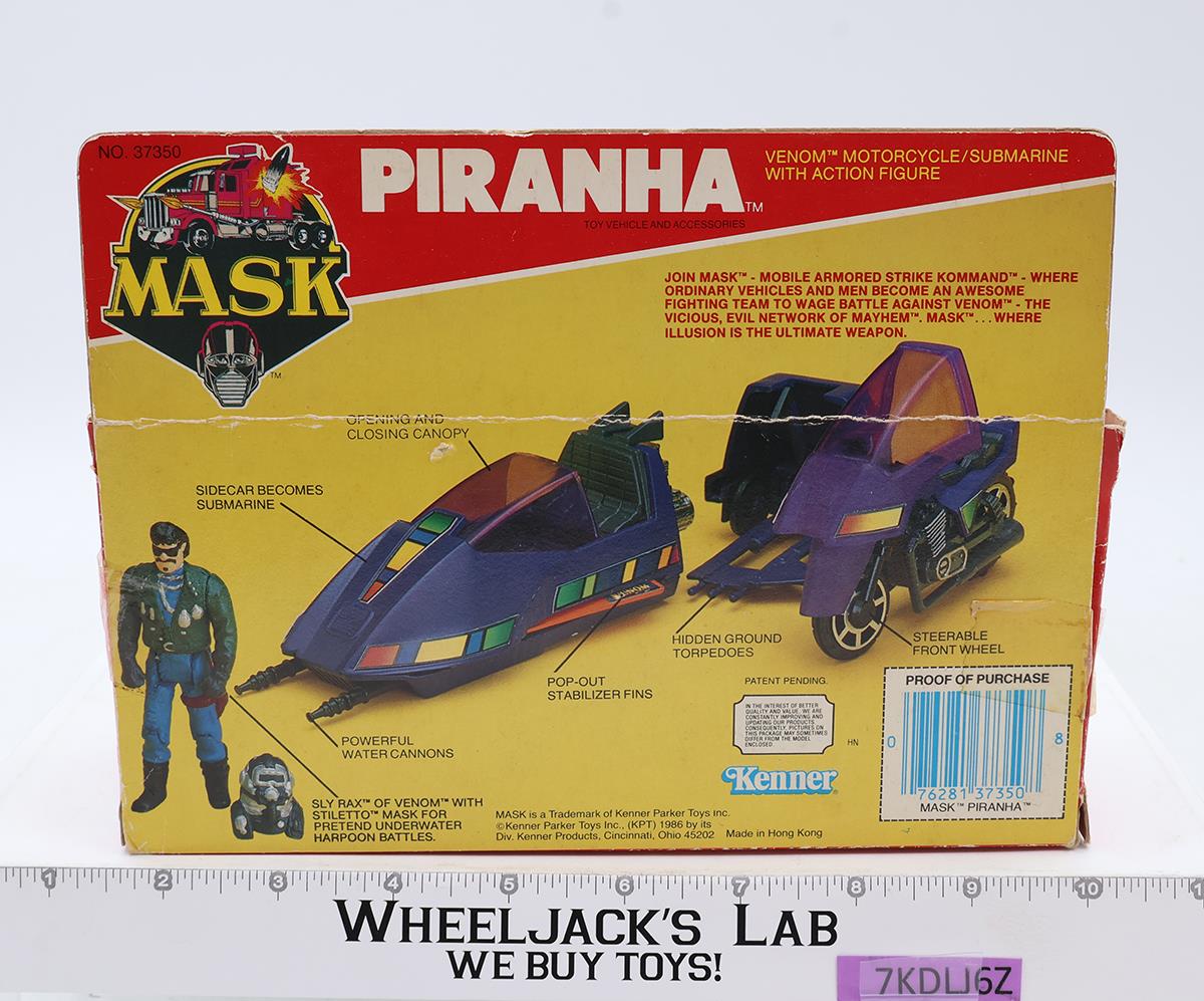Piranha Sly Rax 100% Complete W/Box M.A.S.K. Kenner 1985 Action Figure