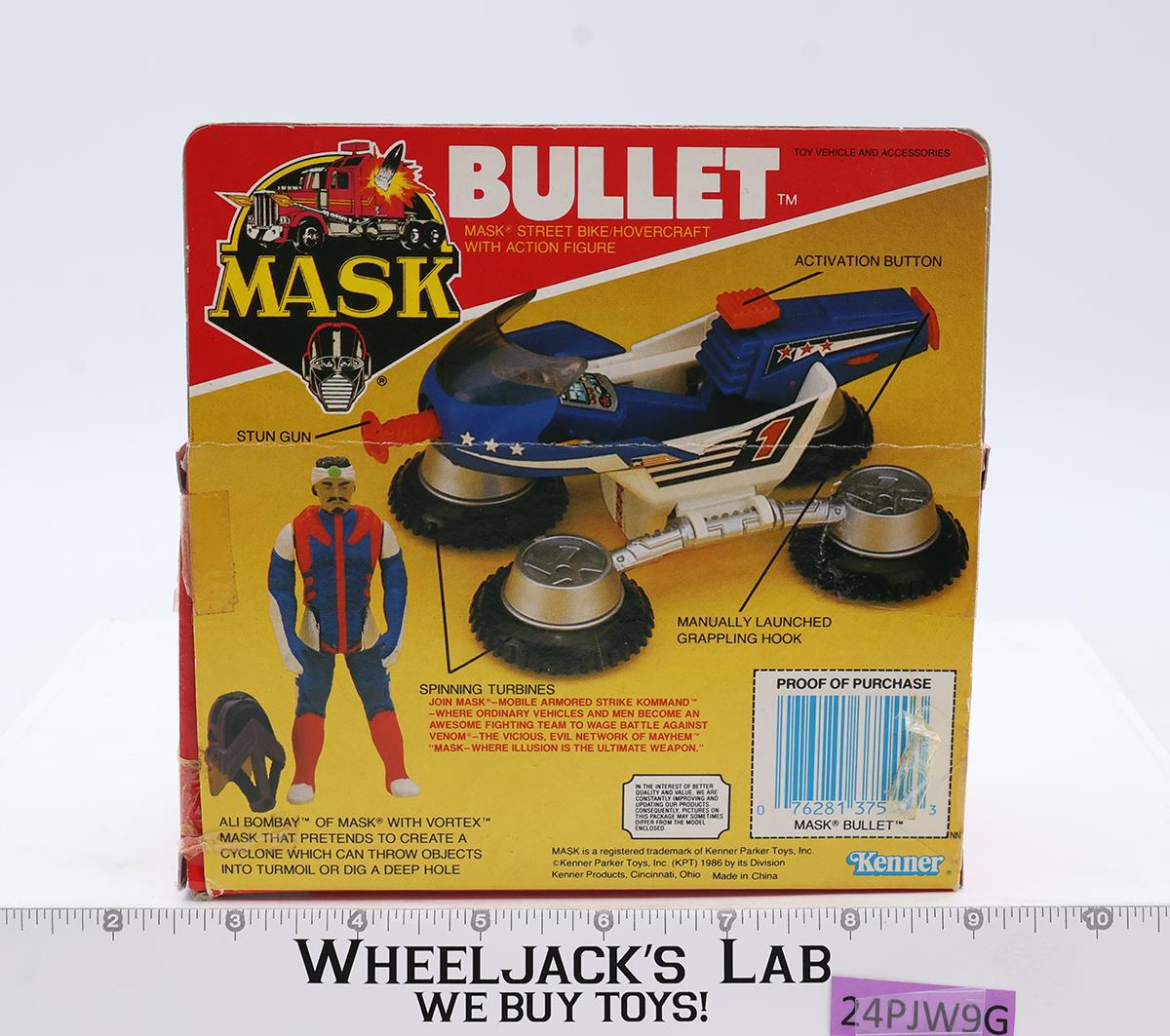 Bullet W/ Ali Bombay 100% Complete W/ BOX M.A.S.K. 1985 Kenner Figure Vehicle